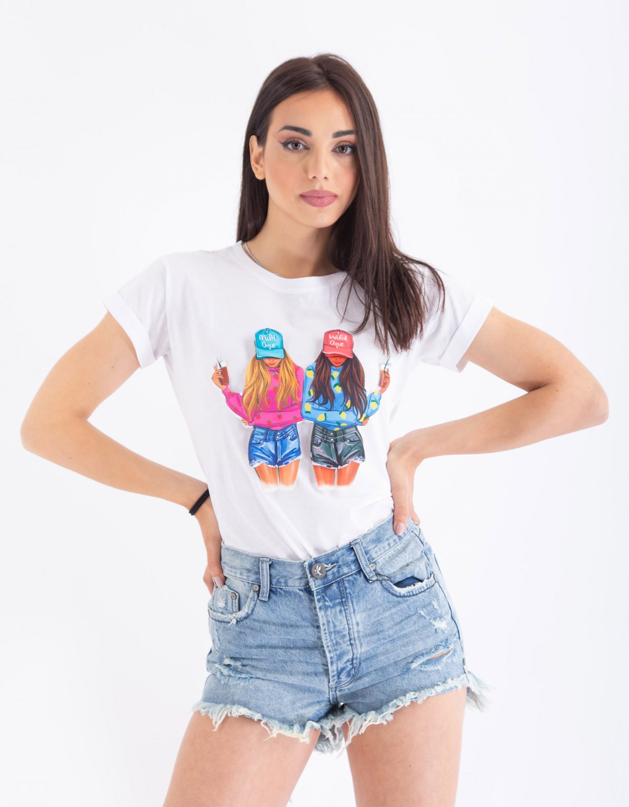 Ripped Cotton Wild one t-shirt